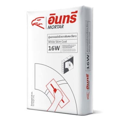 ปูนอินทรี ฉาบแต่งผิวบาง พิเศษ 16W (สกิมโค้ท) สีขาว